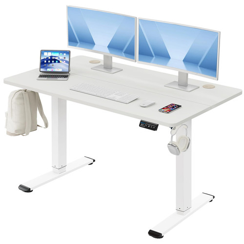 Electric Height Adjustable Standing Desk, 48 x 24 Inches Sit Stand Desk with ...