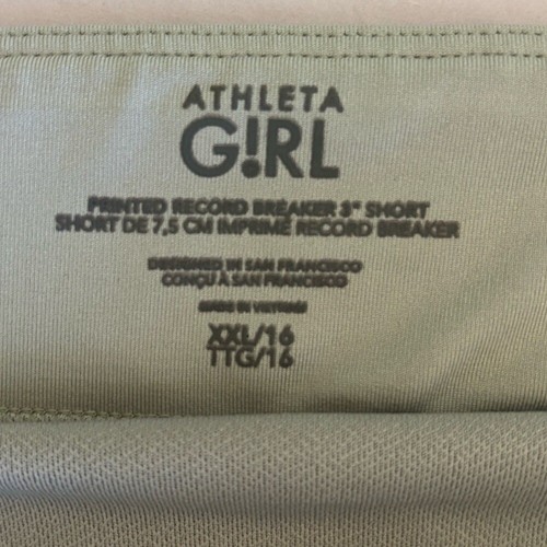 ATHLETA GIRL Grey Camo Short Athletic Need For Speed Pull On Bottoms XL Large 16 - Picture 8 of 10