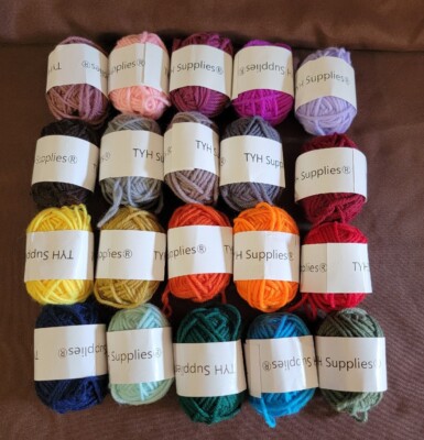 TYH Supplies 20 - 22 Yard BonBon Skeins Acrylic Yarn MultiColor New Open LOT 6
