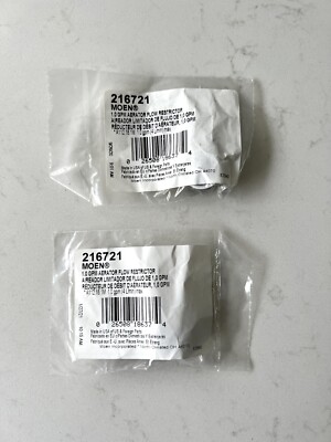 2) Moen Eco-Performance Aerator Flow Restrictor 1.0 Gpm - Aerator