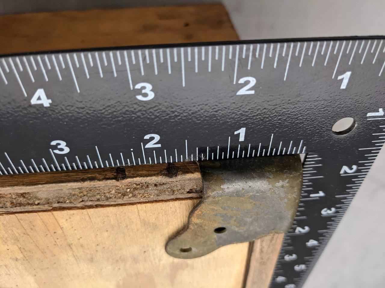 1950's Vintage Metal Trunk Luggage Chest Outside Corner Protector Bumpers Trim