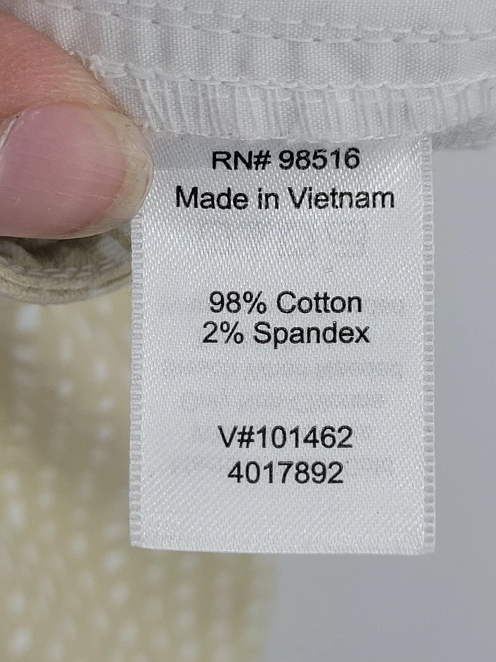 Pantalones Coldwater Creek para mujer 14 blanco tostado a cuadros pierna recta informal ajuste natural Foto 4 de 4