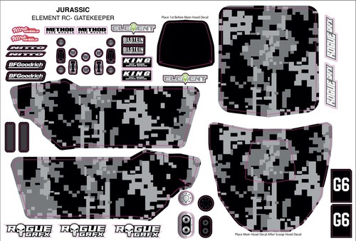 Element RC Gatekeeper Body Graphic Wrap Skin- Urban Camo - Picture 2 of 2