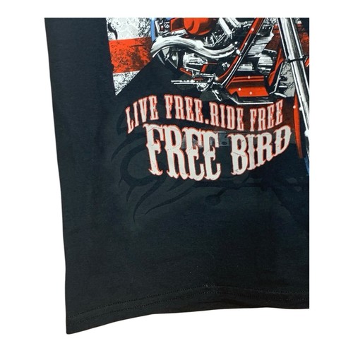 Lynyrd Skynyrd Band Live Free Ride Free FreeBird Tshirt Motorcycle Babe Small ✅ - Picture 2 of 9