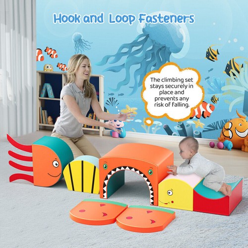6 pc Foam Block Kids Crawl & Climb Set, Easy-to-clean, Soft Surface, Lightweight - Picture 11 of 13