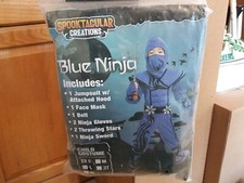 Halloween Blue Ninja Costume for Child Small By Spooktacular Creations