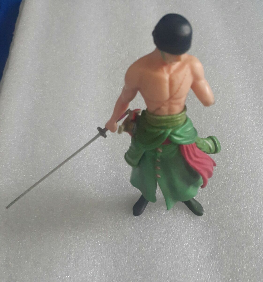 Anime Heroes One Piece Roronoa Zoro Ban Dai Action Figure + black beard  flag