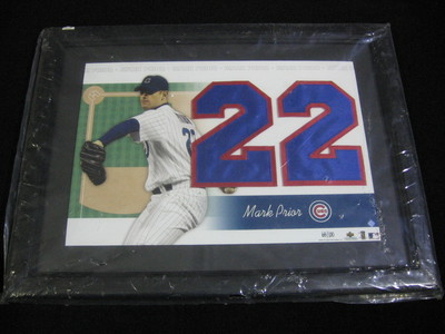 2004 Upper Deck Mark Prior Chicago Cubs Framed Jersey Numbers 68/100