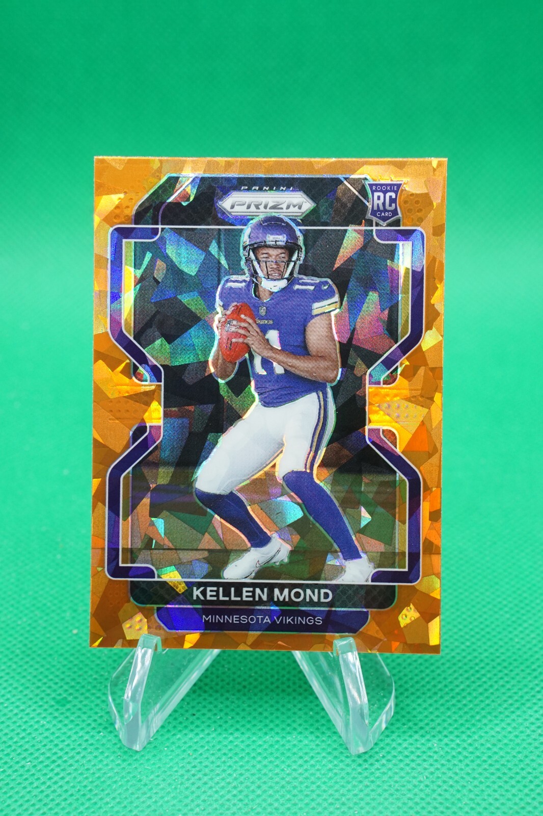 2021 Prizm Rookies Prizm Orange Ice #351 Kellen Mond Minnesota Vikings R6220J