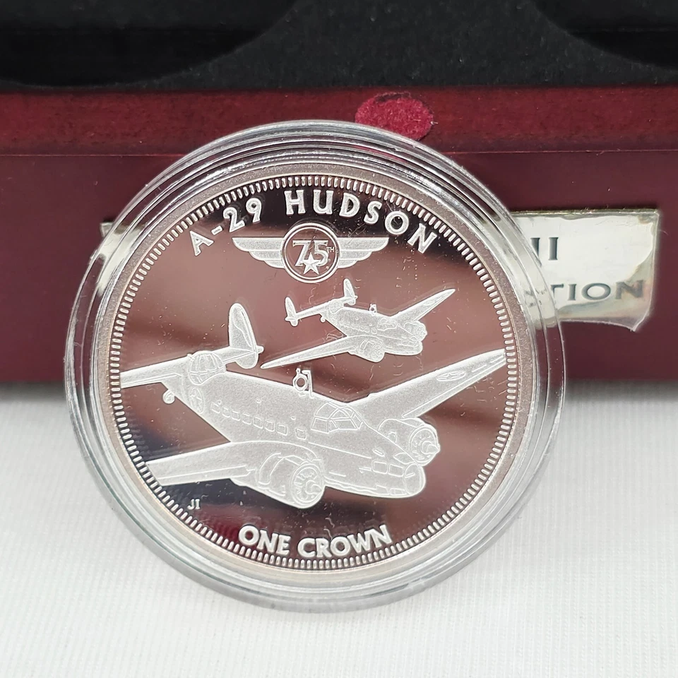 WWII Bombers One Crown Coin Set Bradford Exchange 75th Anniversary w/ Case - Image 3 of 4