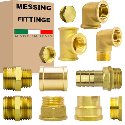 Messing Fitting Gewindefittings Winkel Doppelnippel T-Stück Schraubfitting Muffe