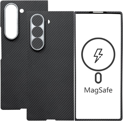 Coque magnétique en fibre de carbone aramide pour Samsung Galaxy Z Fold 6/5 Magsafe - Photo 19 sur 45