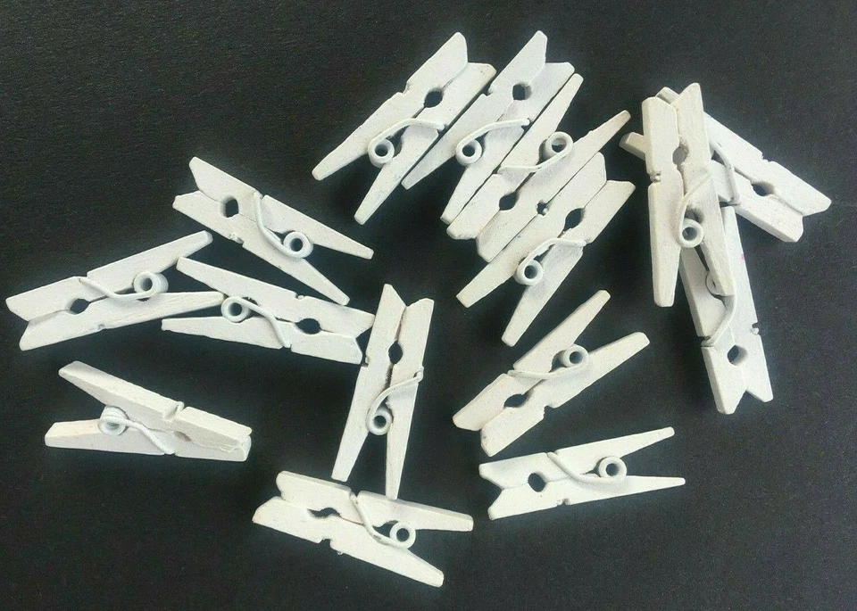 Mini Holzklammern Bunt - kleine natürliche Holz Wäscheklammern - Deko Basteln - Bild 4 von 4