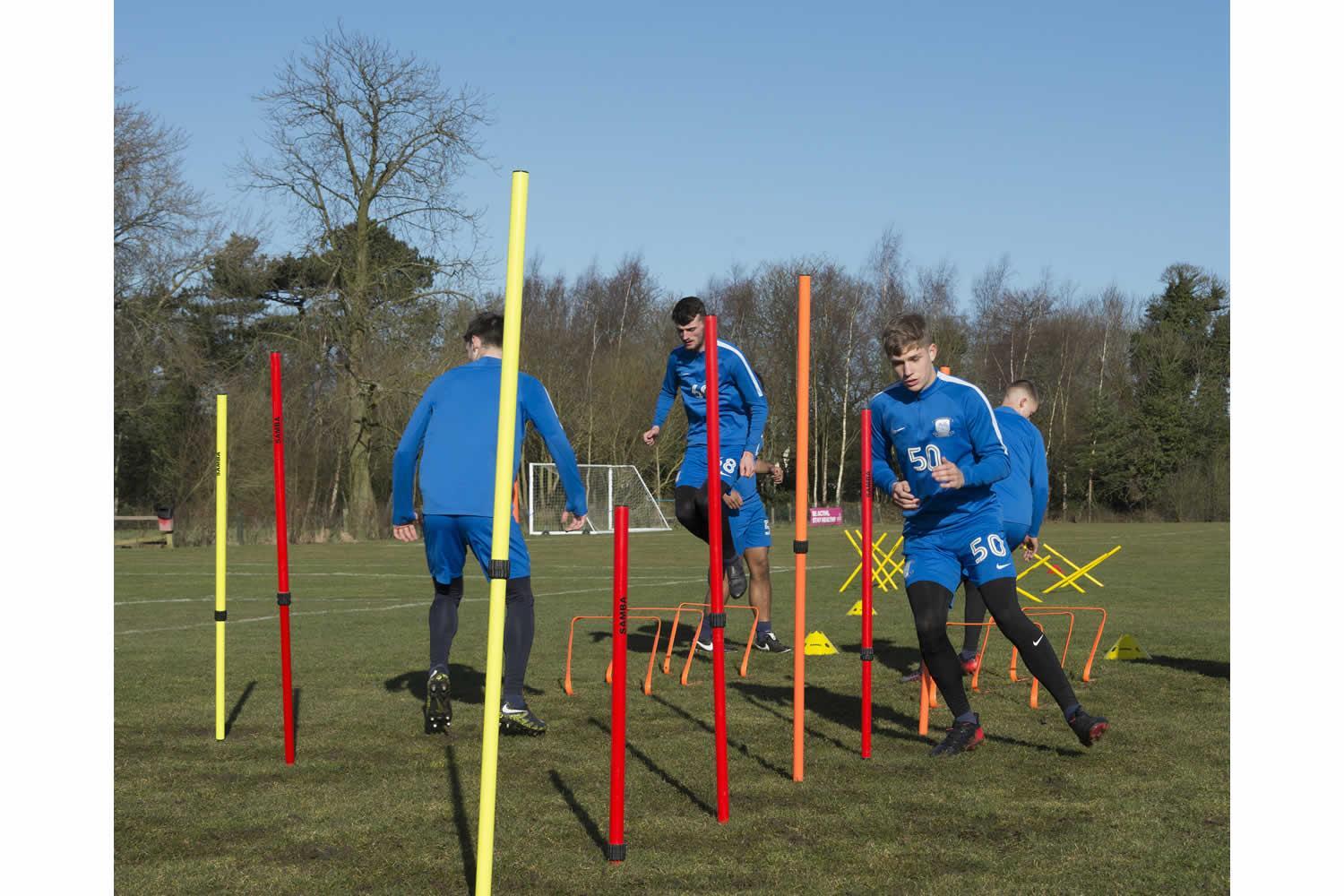 Samba Telescopic Boundary Slalom Poles Train Speed Agility Carry Bag 1.7m 12pcs
