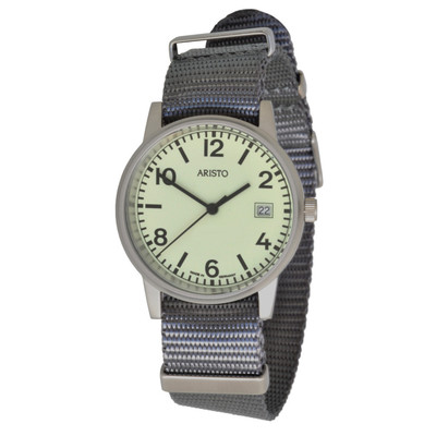 Aristo U-Boot 3H27Tgr Unisex Quarz Armbanduhr 10ATM Textilarmband swiss Movement
