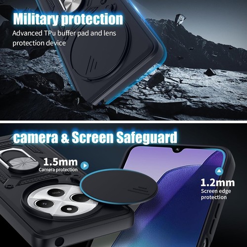 Case For Xiaomi Redmi 14C / POCO C75, Ring ARMOUR Shockproof Stand Phone Cover - 第 8/12 張圖片