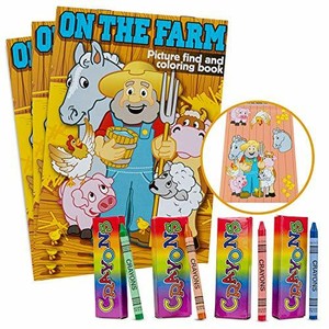 Download Favonir Party Favor Coloring Books And Crayons 12 Set Fun Farmer Design For Ki 850014398286 Ebay