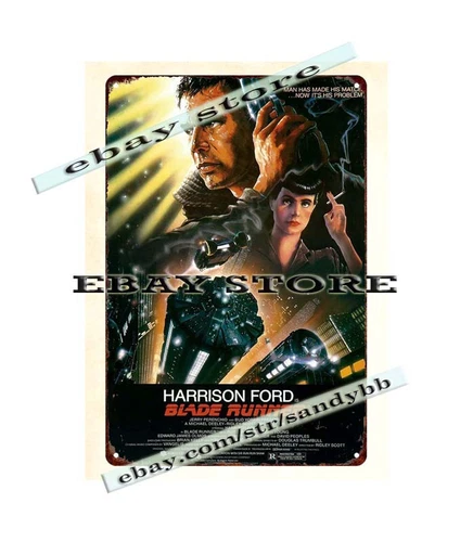 1982 BLADE RUNNER HARRISON FORD MOVIE POSTER metal tin sign modern art prints