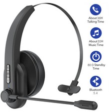 Wireless Headphone Headset Bluetooth Truck Driver