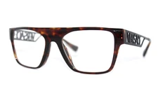NEW VERSACE MOD 3326-U 108 TORTOISE AUTHENTIC EYEGLASSES FRAMES 55MM W/CASE
