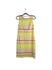 Ann Taylor Colorful Striped Lace Sleeveless Dress Size 8