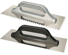 Edelstahl Reibbrett 360 mm f&uuml;r Kleber Spachtelmasse Putz Kunststoffgriff