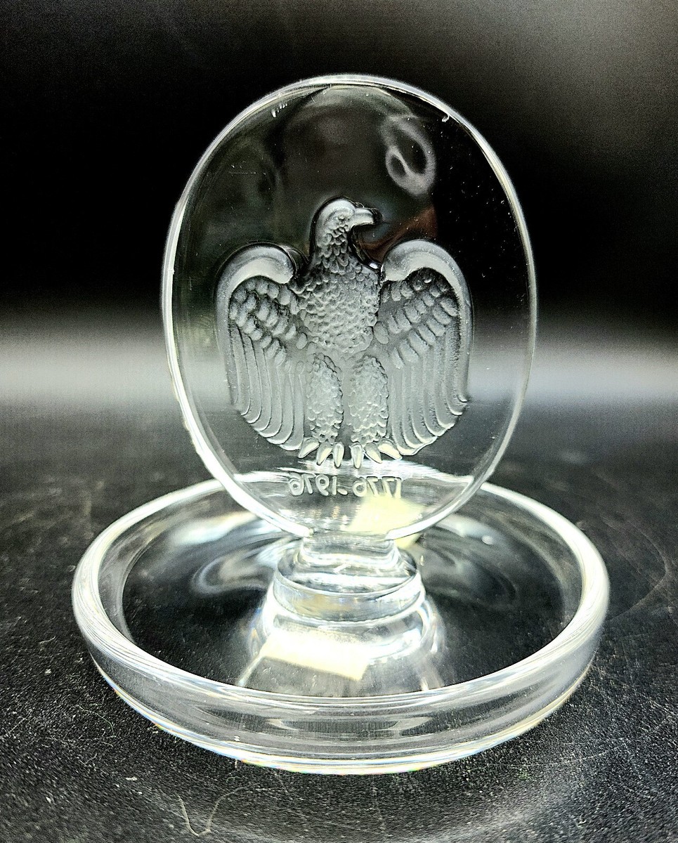 Vintage LALIQUE 1776-1976 American Bicentennial Eagle Dish French