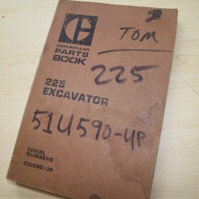 CAT Caterpillar 225 Crawler Excavator Parts Manual book catalog list 51U series