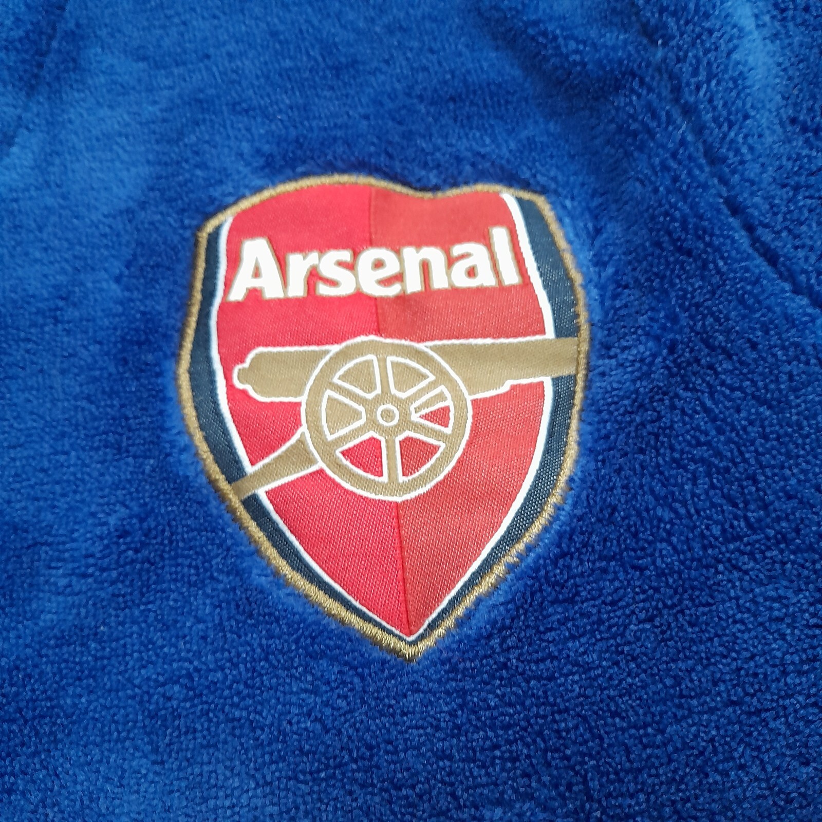 Dressing Gown Arsenal BLUE/RED children age 7/8 with hood Very Good