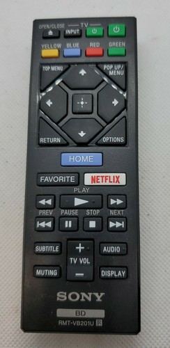 Genuine Original OEM Sony RMT-VB201U BD Blu-Ray Disc Player TV Remote Control 