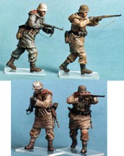 1/35 Resin WWII German Infantryman 4 Kit Unassembled Unpainted QJ144