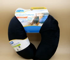 Dual Comfort Microbead Airplane Travel Neck Pillow. Super Soft Cozy Plush Fab...