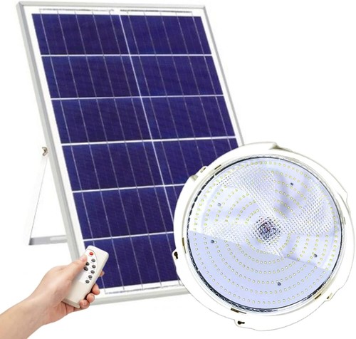 Solar LED Ceiling Pendant Light with Remote Outdoor Indoor Shed Lamp Waterproof - Picture 2 of 11