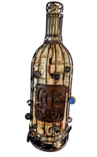 Wine Cork Cage Holder Display Bronze Pewtarex Wine Bottle Cage Colorful Marbles