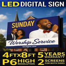 P6 HD LED Billboard 4x8 FT Double-Sided Outdoor Digital Advertising Sign Display