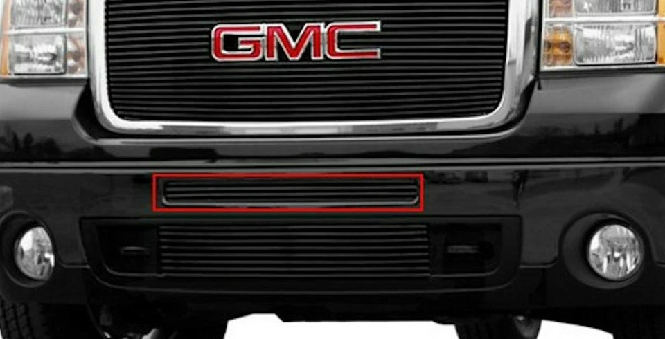 Rejilla de parachoques CW EE. UU. NEGRA Billet TOP 1 pieza para Sierra 2500 3500 HD 2007-2010 Foto 2 de 3