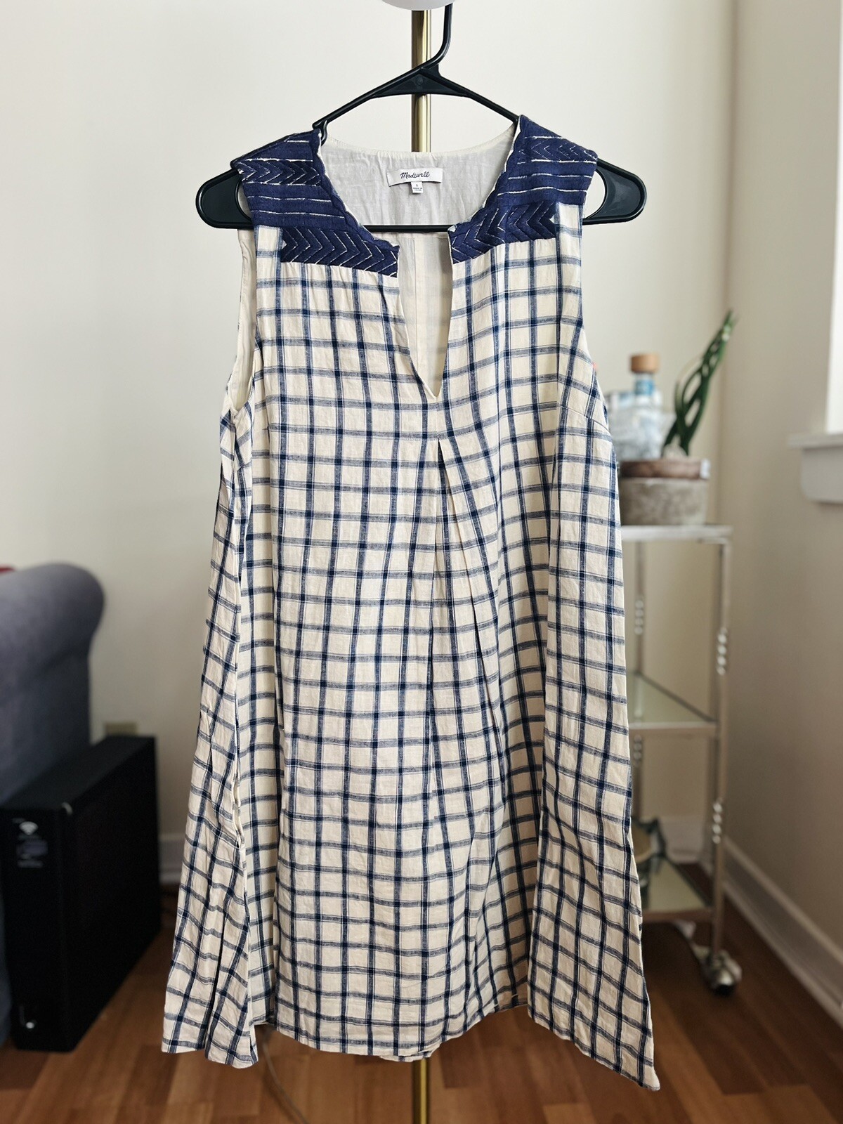 KEEN Abito senza maniche Madewell in lino lungo una linea M