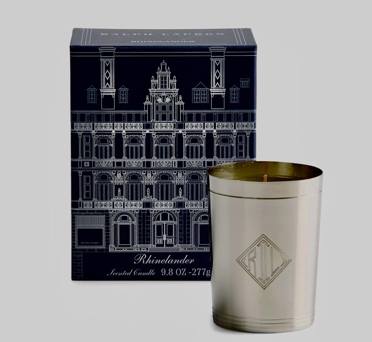 RALPH LAUREN ホリデー キャンドル Ralph Lauren Candle Rhinelander Holiday Beautiful Silver New