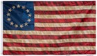 Betsy Ross Flag 3x5 Ft Vintage Tea Stained 13 Stars American Flags Colonial 100D