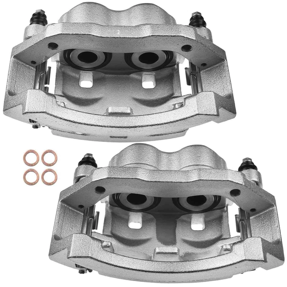 Par de pinzas de freno traseras con soporte pistón fenólico para Dodge Ram 2500 2001 2002 Foto 2 de 4