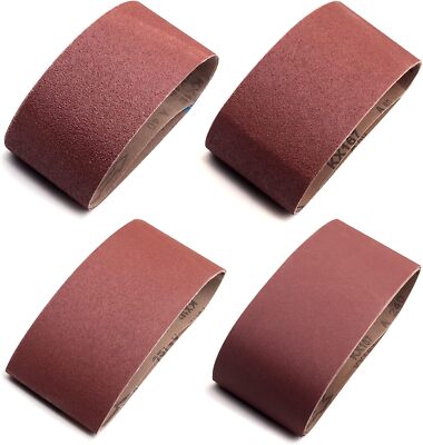 24 Pack 4X21 Sanding Belts Assortment 40 80 120 240 Grit For Belt Sanders
