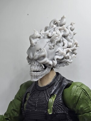 3d Print Ghost Rider DEADPOOL HEAD #1 1:10 7'' MARVEL SELECT COMIC DC MULTIVERSE