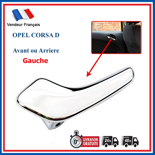 Opel Corsa D Innen TüRgriff Vorne Hinten Links Chrome 136044 13297813-image