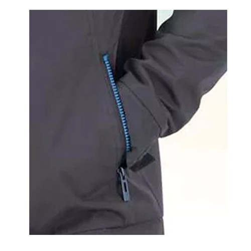 Mens Rain Jacket Waterproof Casual Lightweight Windbreaker Plain Full Zip Coat - Picture 4 of 12