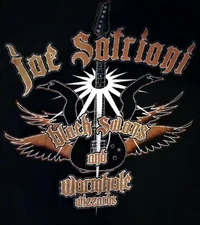 Joe Satriani Black Swans Wormhole Wizzards T shirt, Black Red, RARE, Size Med