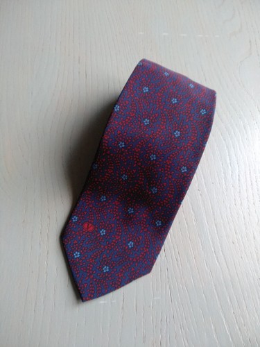 VALENTINO Dark purple floral Men's Silk Tie - Picture 2 of 4