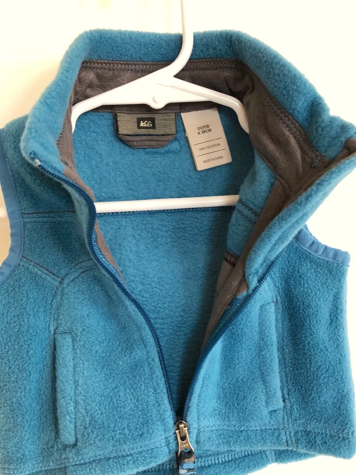 CHALECO POLAR REI azul niño pequeño talla 6 meses invierno esquí esquí cálido trineo Foto 3 de 4