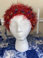 Red Slushie Themed Crochet Headbands - Handmade