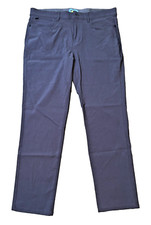 Copper Oak Men's Charcoal Gray Mid-Rise Flat Front Casual Pants 34x30