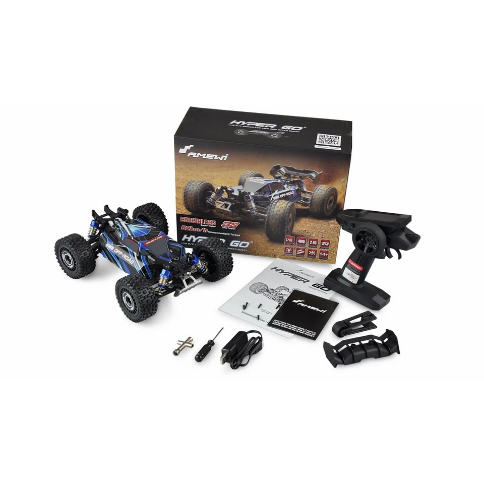 Amewi 22626 Hyper GO Buggy Brushless 3S 4WD 1:16 RTR blau - Bild 2 von 4